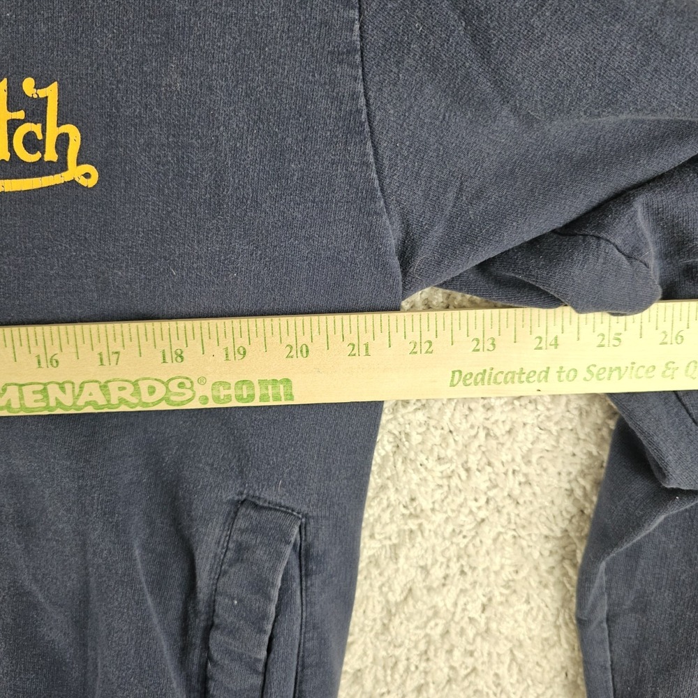 Von Dutch Flying Eye Wings Full Zip Navy Sweatshirt Size Mens Medium Made USA - Picture 3 of 8